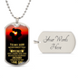 HeartArt - Graphic Dog Tag Necklace - To My Son Love, Dad