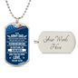 HeartArt - Graphic Dog Tag Necklace - To My Army Dad