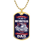 HeartArt - Graphic Dog Tag Necklace - Motorcycle Dad