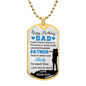 HeartArt - Graphic Dog Tag Necklace - Happy Birthday Dad, Love Your Son