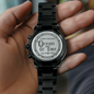 Heart of Time - Black Chronograph Engraved Watch - Oceans of Time