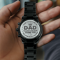 Heart of Time - Black Chronograph Engraved Watch - Dad You Didn't Have To Be