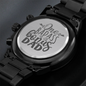 Heart of Time - Black Chronograph Engraved Watch - Badass Bonus Dad