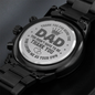 Heart of Time - Black Chronograph Engraved Watch - Dad You Didn't Have To Be