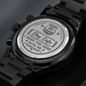 Heart of Time - Black Chronograph Engraved Watch - Police Stay Safe