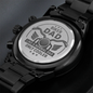 Heart of Time - Black Chronograph Engraved Watch - Biker Dad