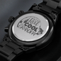 Heart of Time - Black Chronograph Engraved Watch - Reel Cool Grandpa