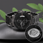 Heart of Time - Black Chronograph Engraved Watch - Man of God