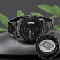 Heart of Time - Black Chronograph Engraved Watch - World's Best Grandpa