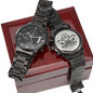 Heart of Time - Black Chronograph Engraved Watch - Biker Dad