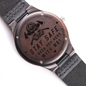 Heart of Time - Wood Engraved Watch - Firefighter Stay Safe