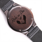 Heart of Time - Wood Engraved Watch - Ride or Die