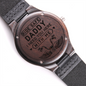 Heart of Time - Wood Engraved Watch - Ride Safe Daddy