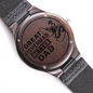 Heart of Time - Wood Engraved Watch - Fisherman Dad