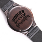 Heart of Time - Wood Engraved Watch - World's Best Grandpa