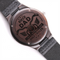 Heart of Time - Wood Engraved Watch - Biker Dad