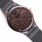 Heart of Time - Wood Engraved Watch - Police Stay Safe