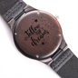 Heart of Time - Wood Engraved Watch - Follow Your Dreams