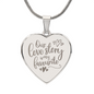HeartScriptions - Engraved Heart Necklace - Our Love Story Is My Favorite