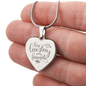 HeartScriptions - Engraved Heart Necklace - Our Love Story Is My Favorite