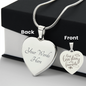 HeartScriptions - Engraved Heart Necklace - Our Love Story Is My Favorite