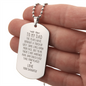HeartScriptions - Engraved Dog Tag Necklace - Dad Not Another Man, Who Could Ever Take Your Place