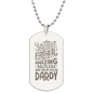 HeartScriptions - Engraved Dog Tag Necklace - Amazing Selfless Man Can Be Called Daddy