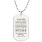 HeartScriptions - Engraved Dog Tag Necklace - To My Dad
