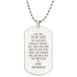 HeartScriptions - Engraved Dog Tag Necklace - Dad Not Another Man, Who Could Ever Take Your Place