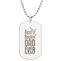 HeartScriptions - Engraved Dog Tag Necklace - The Best Buckin Dad