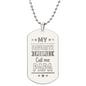 HeartScriptions - Engraved Dog Tag Necklace - My Favorite People Call Me Papa