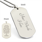 HeartScriptions - Engraved Dog Tag Necklace - Dad Not Another Man, Who Could Ever Take Your Place