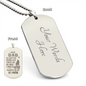 HeartScriptions - Engraved Dog Tag Necklace - Dad Always Be My #1 Man