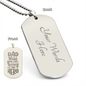 HeartScriptions - Engraved Dog Tag Necklace - Dad Thank You For Being My Hero