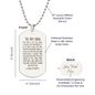 HeartScriptions - Engraved Dog Tag Necklace - To My Dad