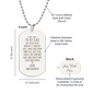 HeartScriptions - Engraved Dog Tag Necklace - Dad Not Another Man, Who Could Ever Take Your Place