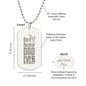 HeartScriptions - Engraved Dog Tag Necklace - The Best Buckin Dad