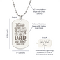 HeartScriptions - Engraved Dog Tag Necklace - The Dad You Didn't Have To Be