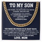 HeartStrings - Cuban Link Chain - My Son For Years I Watched You Grow Love, Mom