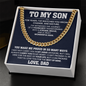 HeartStrings - Cuban Link Chain - My Son For Years I Watched You Grow Love, Dad