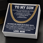 HeartStrings - Cuban Link Chain - My Son For Years I Watched You Grow Love, Mom