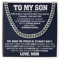 HeartStrings - Cuban Link Chain - My Son For Years I Watched You Grow Love, Mom