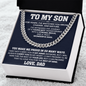 HeartStrings - Cuban Link Chain - My Son For Years I Watched You Grow Love, Dad