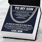 HeartStrings - Cuban Link Chain - My Son For Years I Watched You Grow Love, Mom