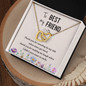 HeartStrings - Interlocking Hearts Necklace - To My Best Friend Standing By My Side