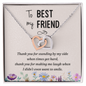 HeartStrings - Interlocking Hearts Necklace - To My Best Friend Standing By My Side