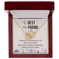 HeartStrings - Interlocking Hearts Necklace - To My Best Friend Standing By My Side