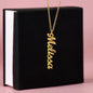 HeartCalligraphy - Custom Vertical Name Necklace