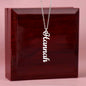 HeartCalligraphy - Custom Vertical Name Necklace