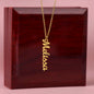 HeartCalligraphy - Custom Vertical Name Necklace